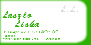 laszlo liska business card